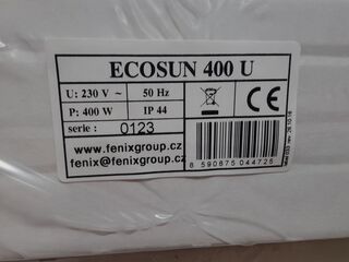 5x Infrarood paneel, Ecosun, Type U | 400 Watt, Wit, 2024